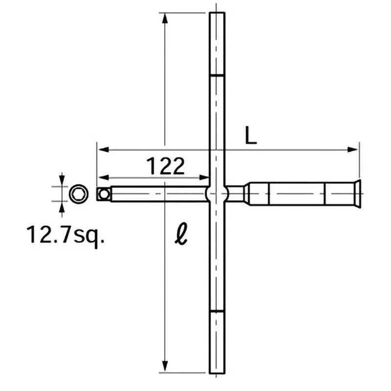 Ktc Cross Wrench 285 mm Length, XH30