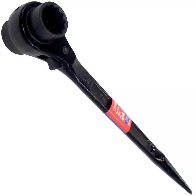 Super Tool Double End Ratchet Wrench Alloy Steel 355 mm Overall Length, RN2427