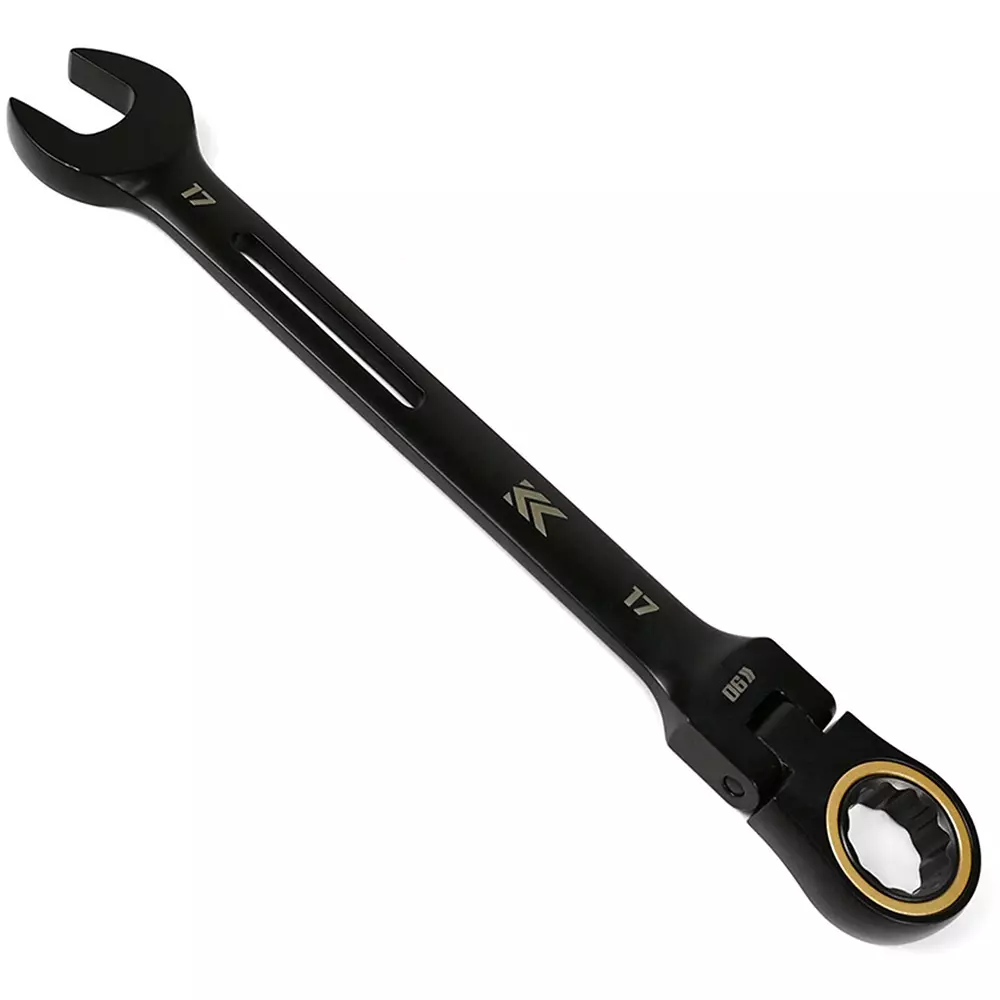 FUJIYA Ratchet Combination Wrench 17 mm Hex Size, CWL-17-BG