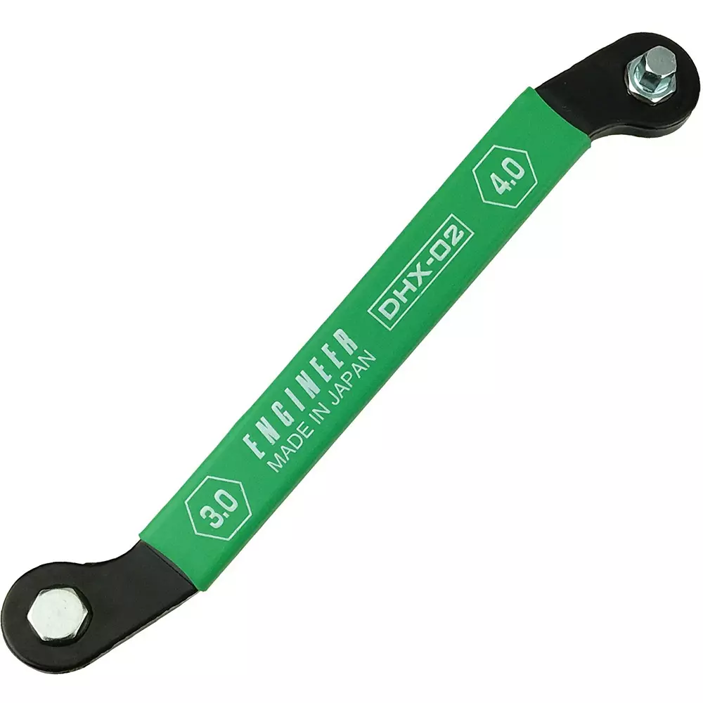 Engineer Bent Wrench, Thin 115 mm Overall Length Hexagonal Tip, DHX-02
