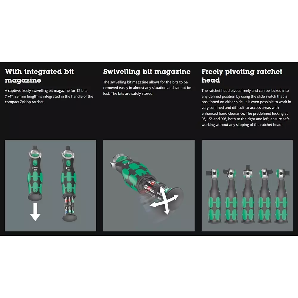 wera-8009-zyklop-pocket-set-1-ratchet-with-combination-drive-and-freely-pivoting-ratchet-head-5004280001-set-of-13