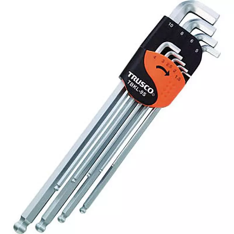 trusco-hexagon-wrench-set-chrome-vanadium-steel-tbkl9s-pack-of-9-pcs