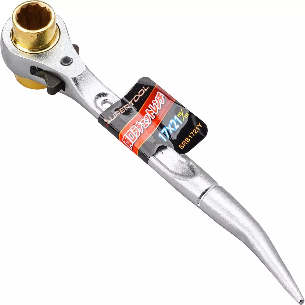 Super Tool Double Face Ratchet Wrench 17x21 mm Nominal Size, SRB1721Y