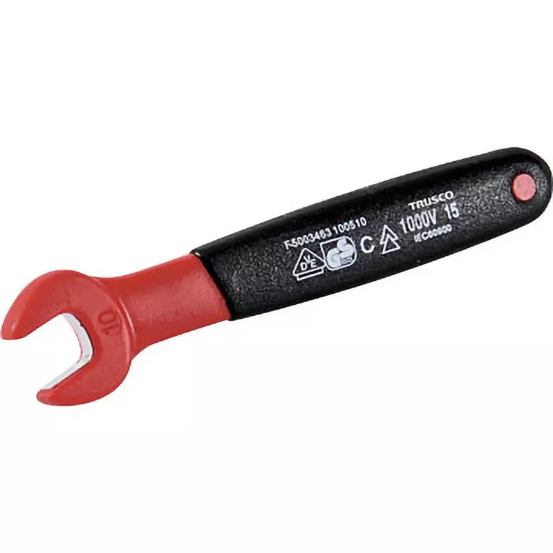 TRUSCO One End Open Insulated Wrench 124 mm Overall Length, TZSS-12