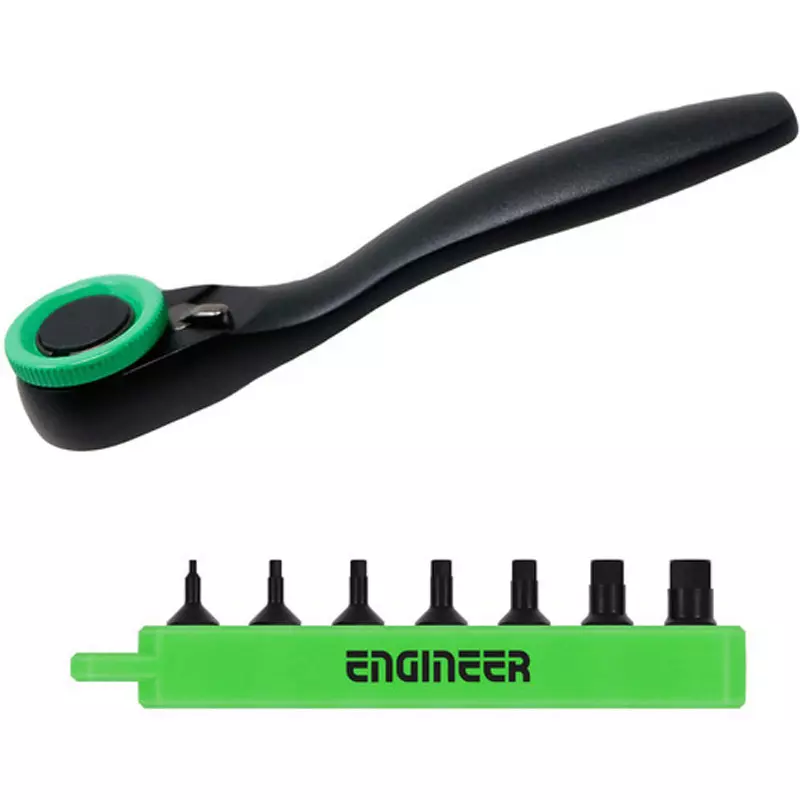 Engineer Mini Ratchet Wrench 90 mm Overall Length, DR-372