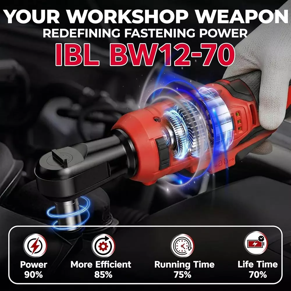 ibell-one-power-series-cordless-ratchet-wrench-kit-brushless-0-200-rpm-no-load-speed-70-nm-torque-with-battery-ibl-bw12-70