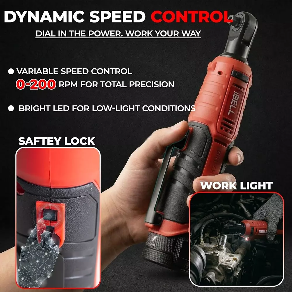 ibell-one-power-series-cordless-ratchet-wrench-kit-brushless-0-200-rpm-no-load-speed-70-nm-torque-with-battery-ibl-bw12-70