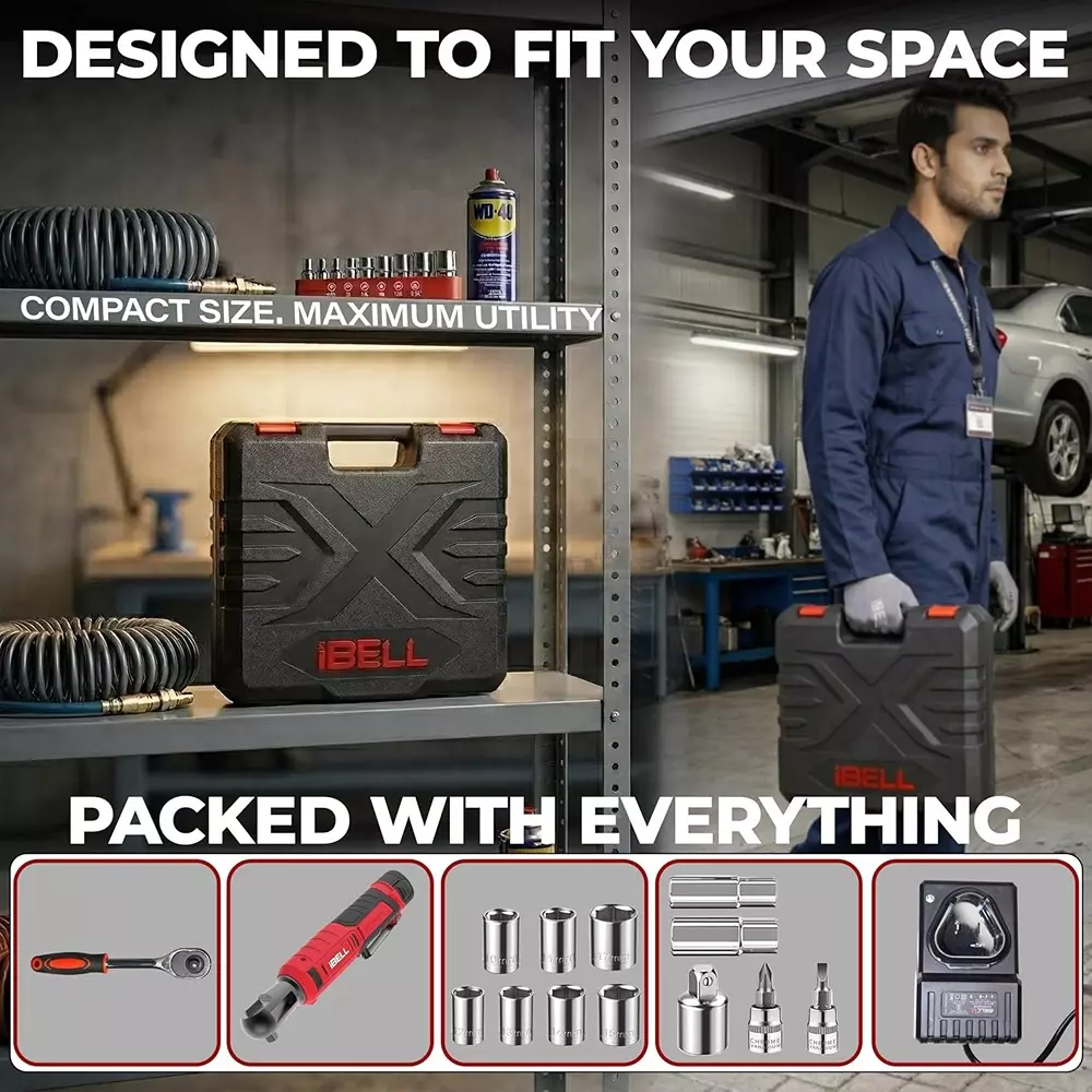 ibell-one-power-series-cordless-ratchet-wrench-kit-brushless-0-200-rpm-no-load-speed-70-nm-torque-with-battery-ibl-bw12-70
