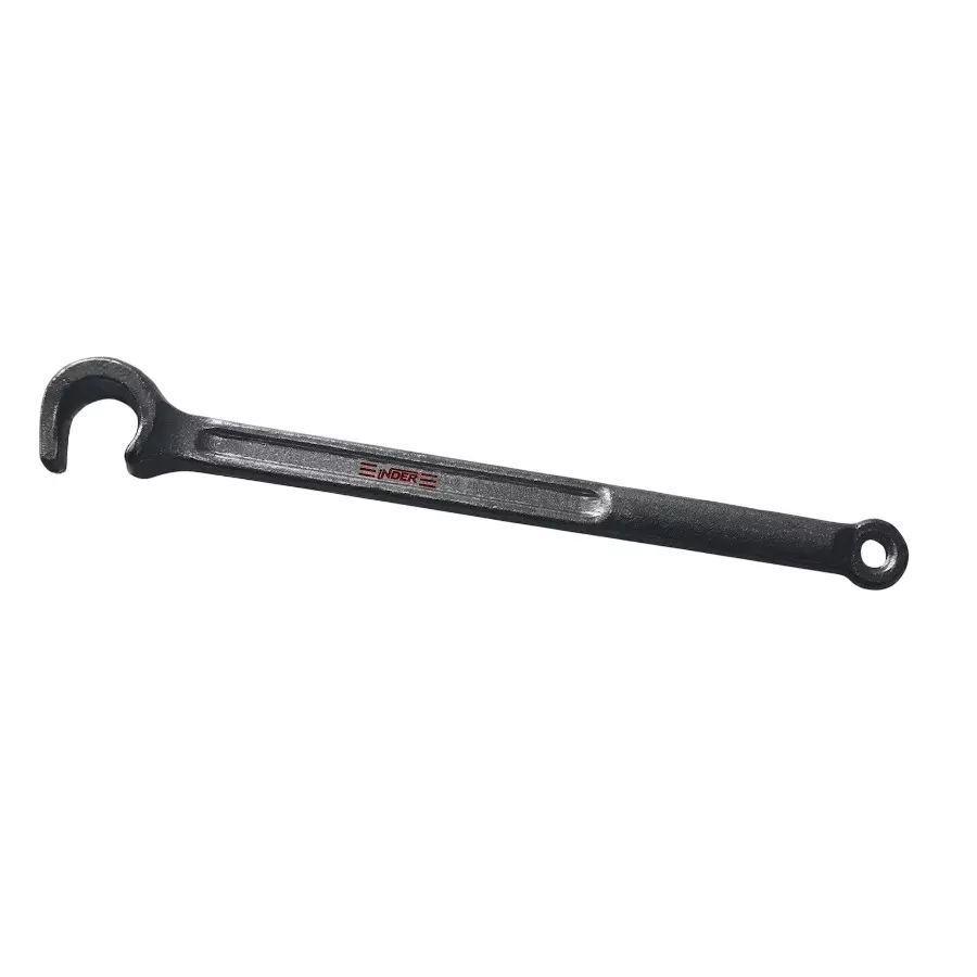 Inder Single Open Valve Wheel Wrench Black Color Metal Body and Length and 1-5/16 inch (33.33 mm) Opening, 907CC