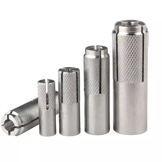 GENERIC 8x30 mm Bullet Fastener Bolt Drop-in Anchor for Construction and Masonry (Pack of 100 Pcs)