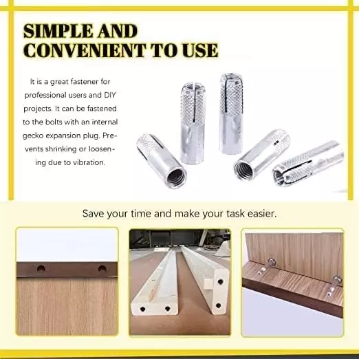 GENERIC 10x40 mm Bullet Fastener Bolt Drop-in Anchor for Construction and Masonry (Pack of 50 Pcs)