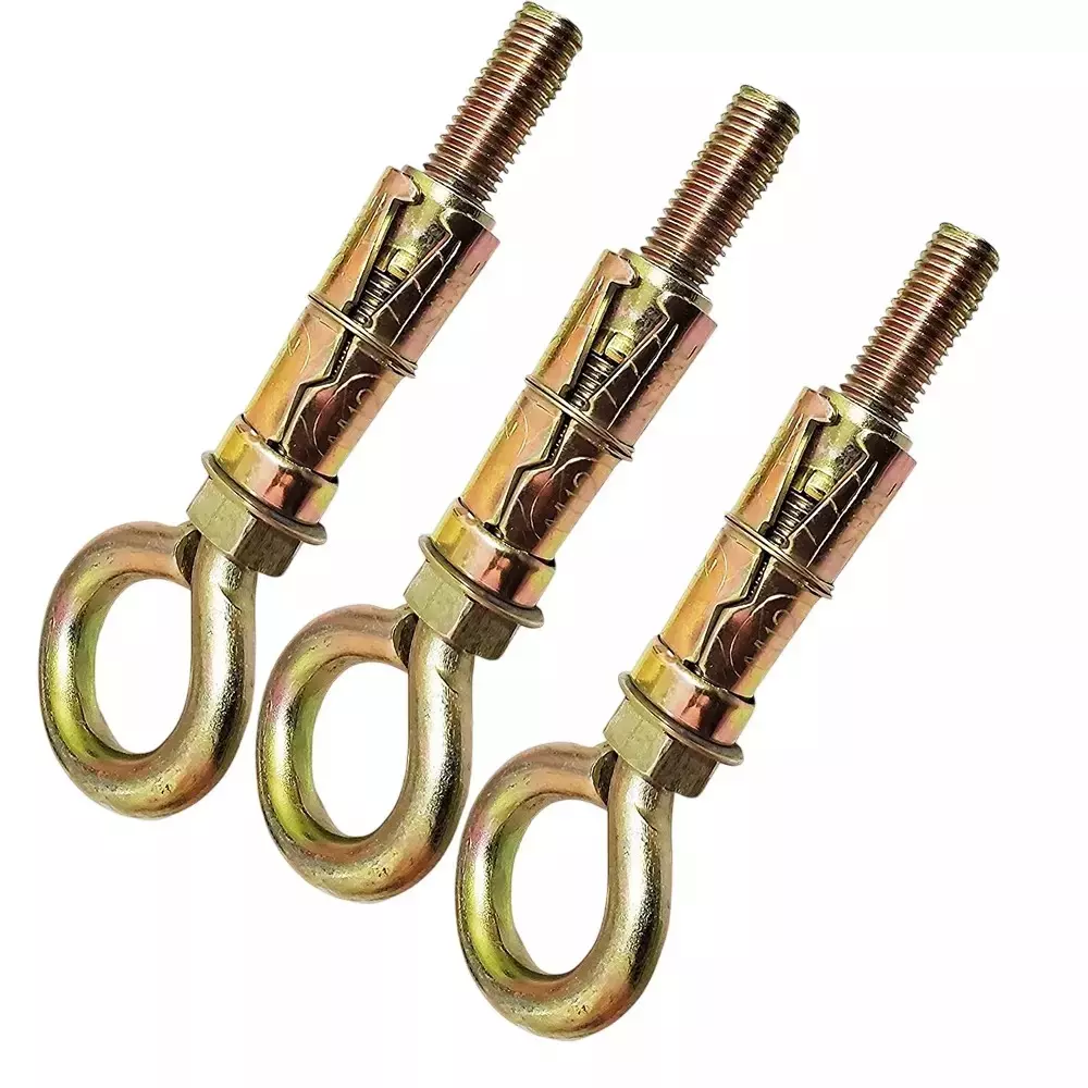 GENERIC Anchor Round Close Brass Hook and Golden Color 12 mm (Pack of 2 Pcs)