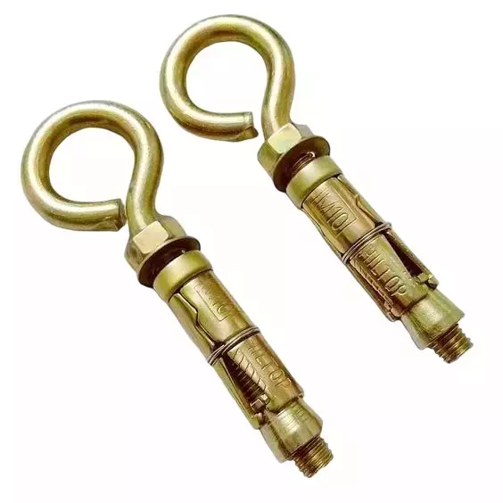 GENERIC Anchor Round Close Brass Hook and Golden Color 12 mm (Pack of 2 Pcs)