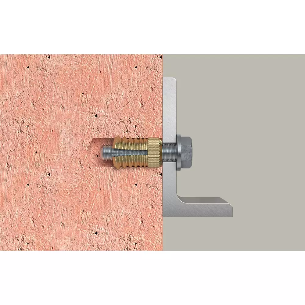 Fischer Brass Brass Fixing M6x8 mm 7.5 mm Depth, PA 4 M6/7.5 (Pack of 200 Pcs)