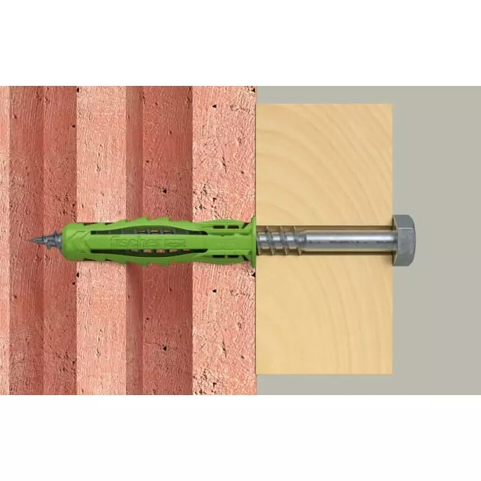 Fischer Fixings Green Wall Plug 50 mm Length 10 mm Fixing Hole Diameter, 567811 (Pack of 45)