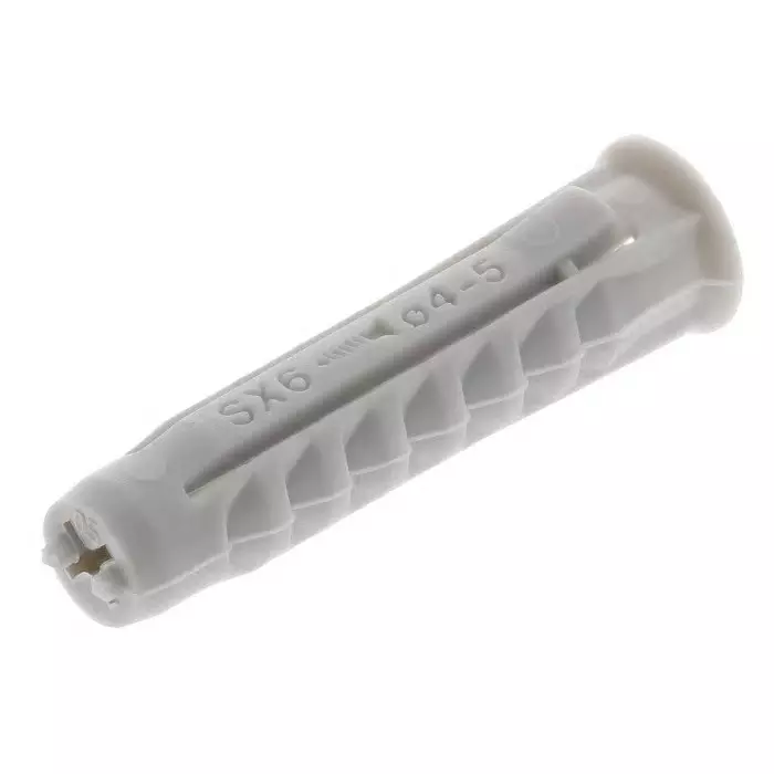 Fischer Nylon Wall Plug 30 mm Length 6 mm Fixing Hole Diameter, 70006 (Pack of 100)