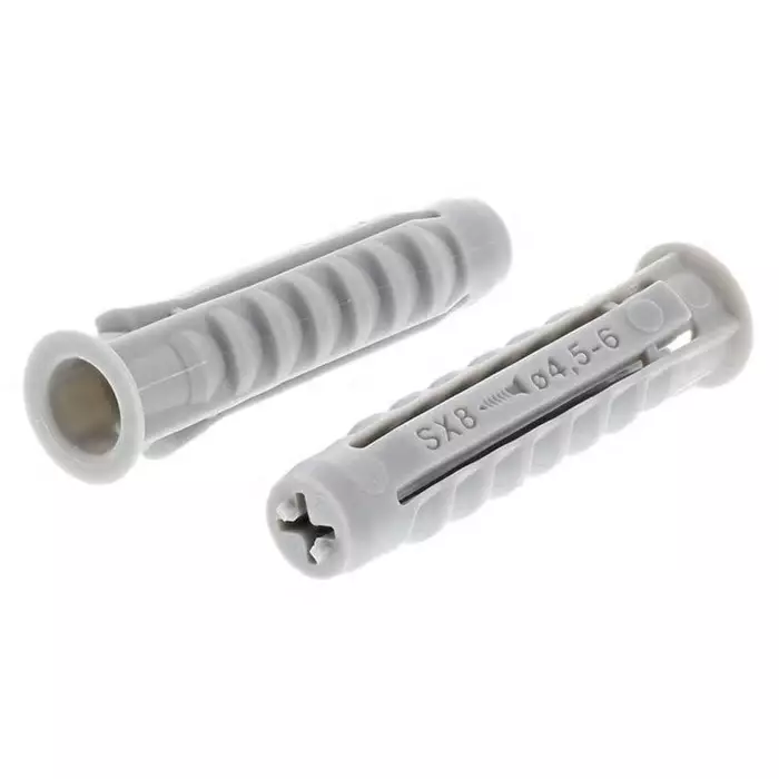 Fischer Nylon Wall Plug 40 mm Length 8 mm Fixing Hole Diameter, 70008 (Pack of 100)