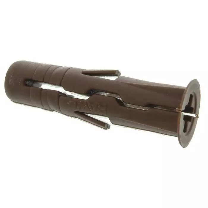 RawlPlug Brown Plastic Wall Plug 30 mm Length 7 mm Fixing Hole Diameter, R-UNO-BRN-1000 (Pack of 1000)