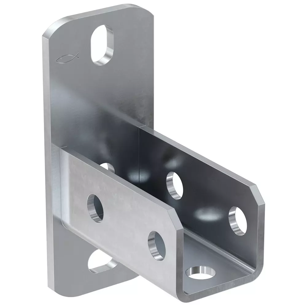 Fischer Saddle Flange Galvanised Steel 41 mm Electro Zinc Plated, SF L 41 (Pack of 10 Pcs)