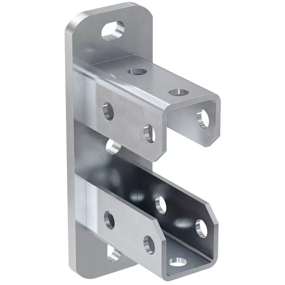 Fischer Saddle Flange Galvanised Steel 124 mm Electro Zinc Plated, SF L 124 (Pack of 5 Pcs)