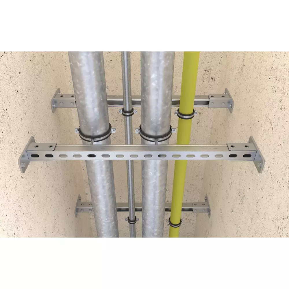 Fischer Saddle Flange Galvanised Steel 124 mm Electro Zinc Plated, SF L 124 (Pack of 5 Pcs)