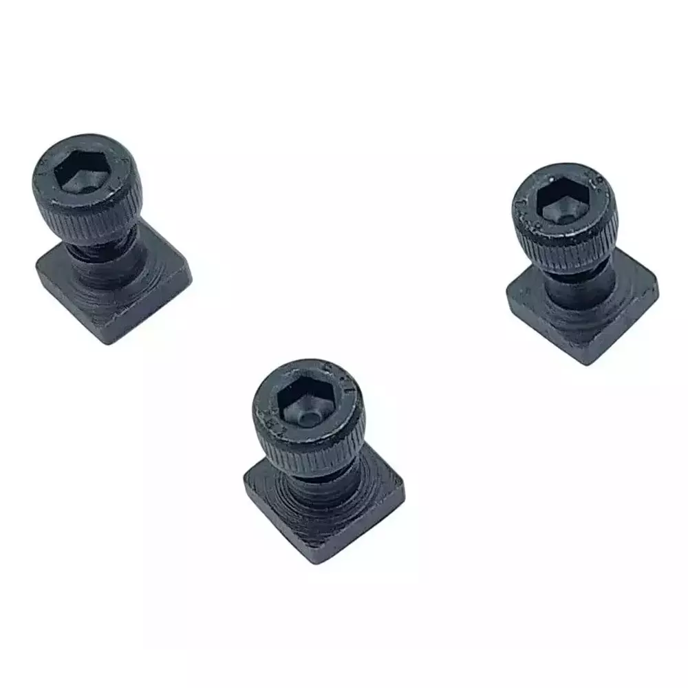 Buyohlic International T-Nuts Bolts 1/2 inch (12.7 mm) Square Shape M8 Thread for 3 inch (75 mm) & 4 inch (100 mm) Rotary Table, 9T-JVTA-IVSX (Pack of 3)