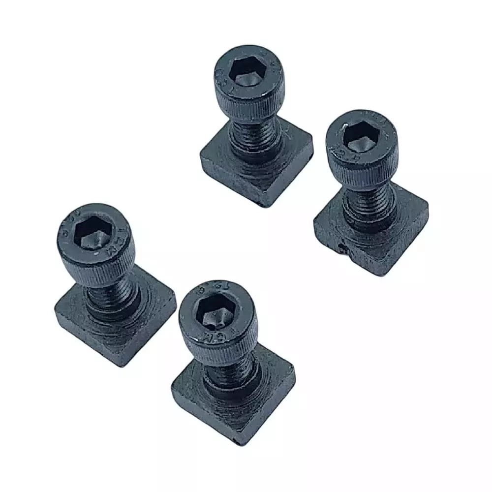 Buyohlic International T-Nuts Bolts 1/2 inch (12.7 mm) Square Shape M6 Thread for 3 inch (75 mm) & 4 inch (100 mm) Rotary Table, S2-JA2Q-1KY3 (Pack of 4)