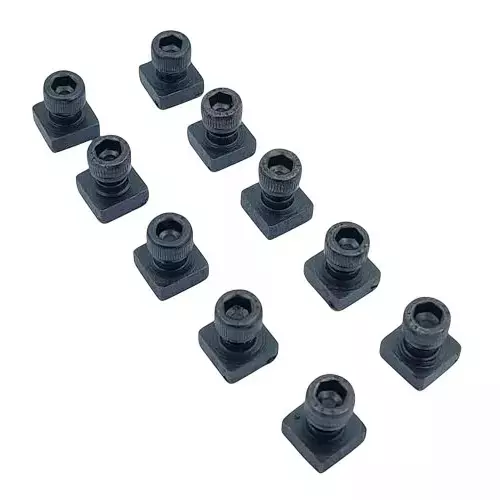 Buyohlic International T-Nuts Bolts 1/2 inch (12.7 mm) Square Shape M8 Thread for 3 inch (75 mm) & 4 inch (100 mm) Rotary Table, P8-XRIO-FP4Z (Pack of 10)
