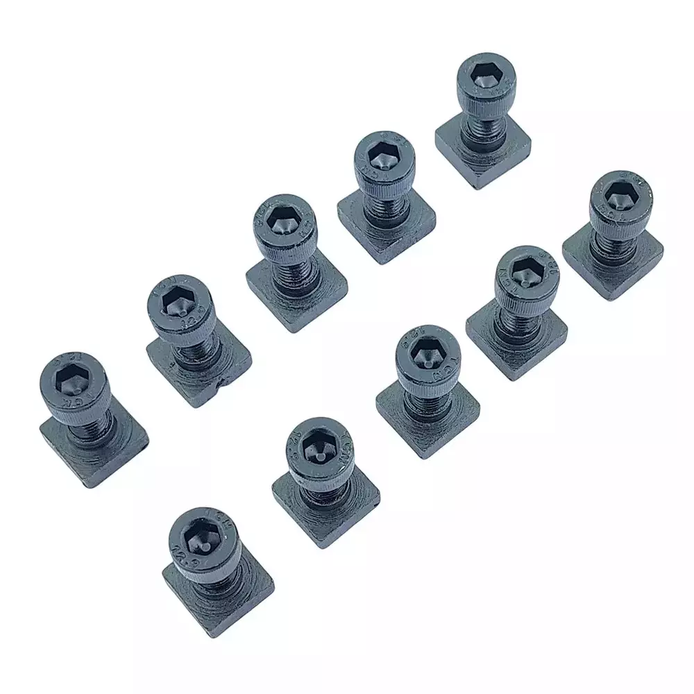 Buyohlic International T-Nuts Bolts 1/2 inch (12.7 mm) Square Shape M6 Thread for 3 inch (75 mm) & 4 inch (100 mm) Rotary Table, 93-9EG2-MWC0 (Pack of 10)