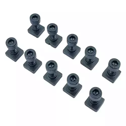 Buyohlic International T-Nuts Bolts 1/2 inch (12.7 mm) Square Shape M6 Thread for 3 inch (75 mm) & 4 inch (100 mm) Rotary Table, 93-9EG2-MWC0 (Pack of 10)
