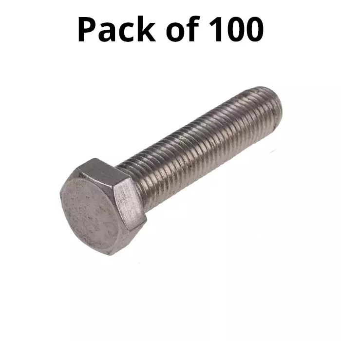 tanish-enterprises-stainless-steel-hex-bolt-ss-202-grade-full-thread-18-mm-diameter-x-50-mm-length-pack-of-100