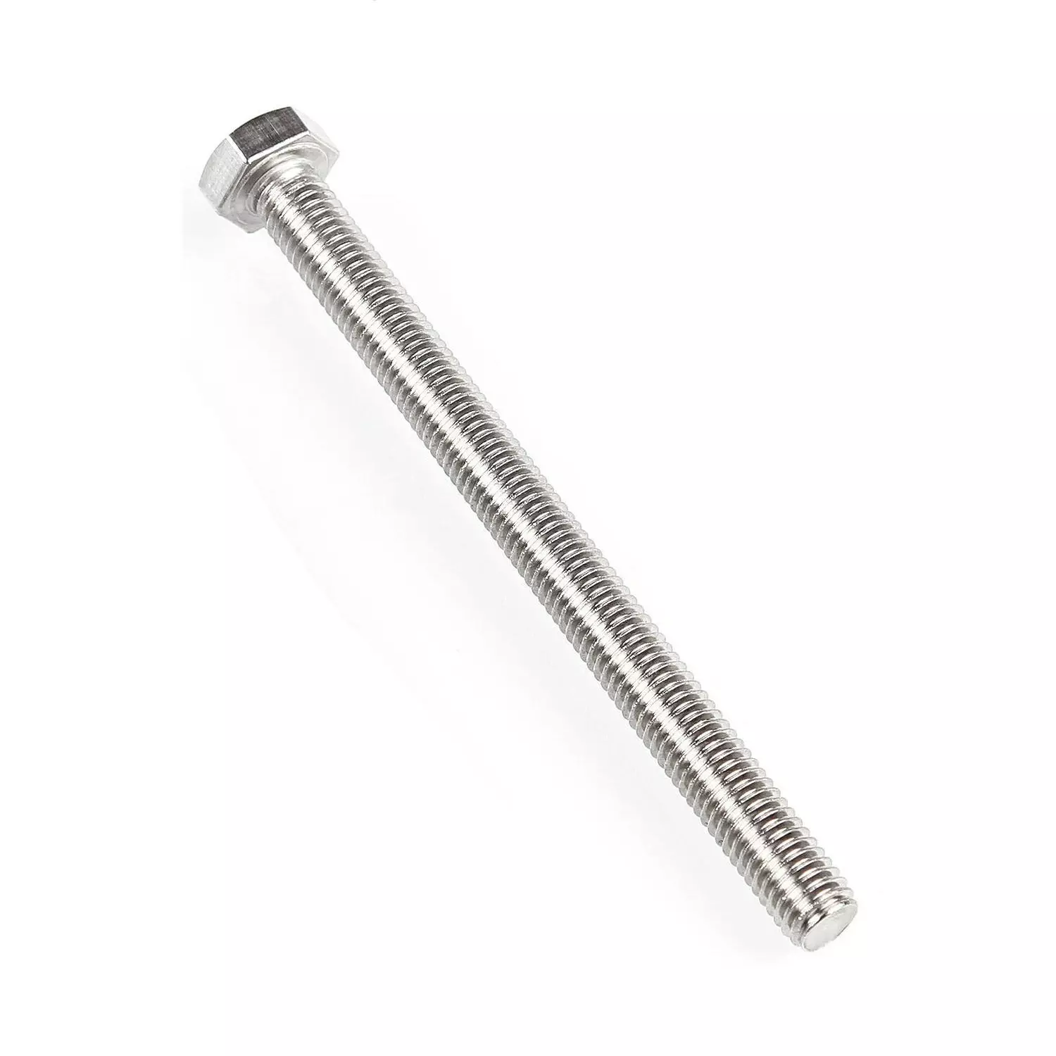 Tanish Enterprises Stainless Steel Long Hex Bolt SS 202 Grade Metric Thread 20 mm Diameter x 200 mm Length (Pack of 100)