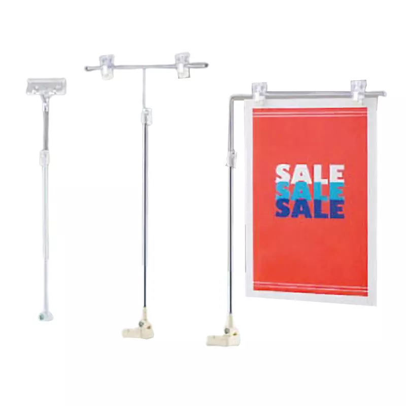 AS ONE Magnetic Pop Stand Clip Type Type H30-55 cm Steel Post, 61-203-7-1