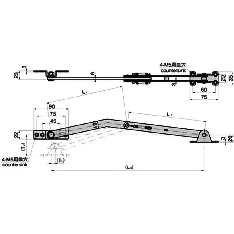 TAKIGEN Stainless Steel Stay for Heavy Doors, B-1451-1