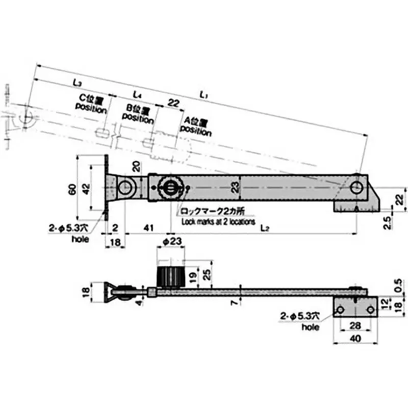 TAKIGEN Stainless Steel Canopy Slide Stay, B-1455-3
