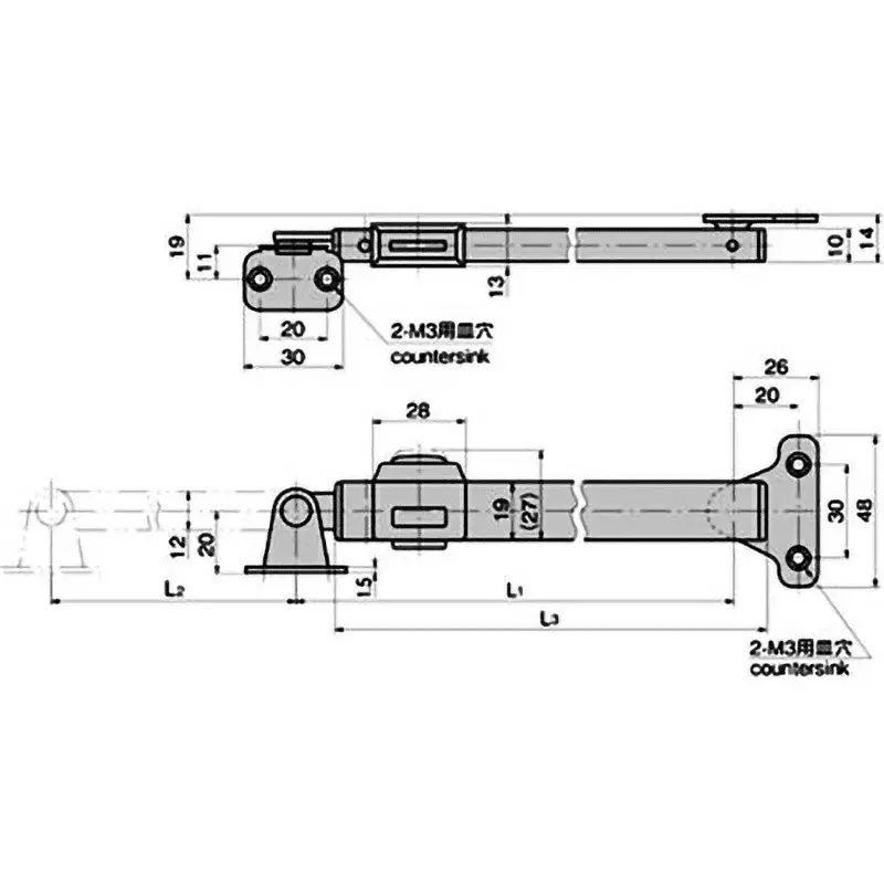 TAKIGEN Stainless Steel Deadlock Stay, B-1467-2-L