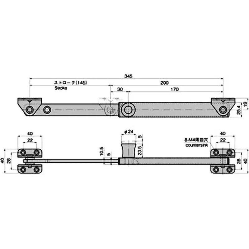 TAKIGEN Stainless Steel Table Stay, B-1485