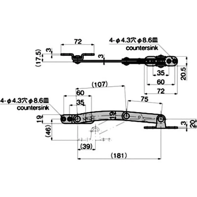TAKIGEN Stainless Steel Large Stay for Door, B-1025-3A
