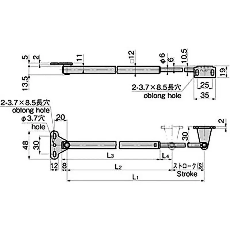 TAKIGEN Stainless Steel Spring Stay, B-1222-2