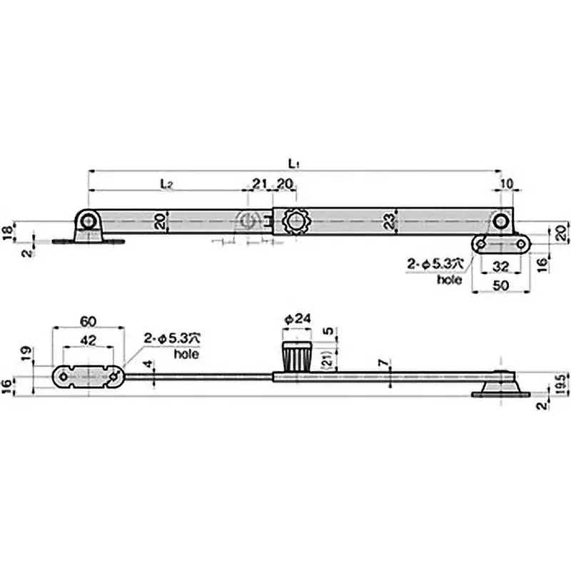 TAKIGEN Stainless Steel Lock Opener Stay, B-1469-2