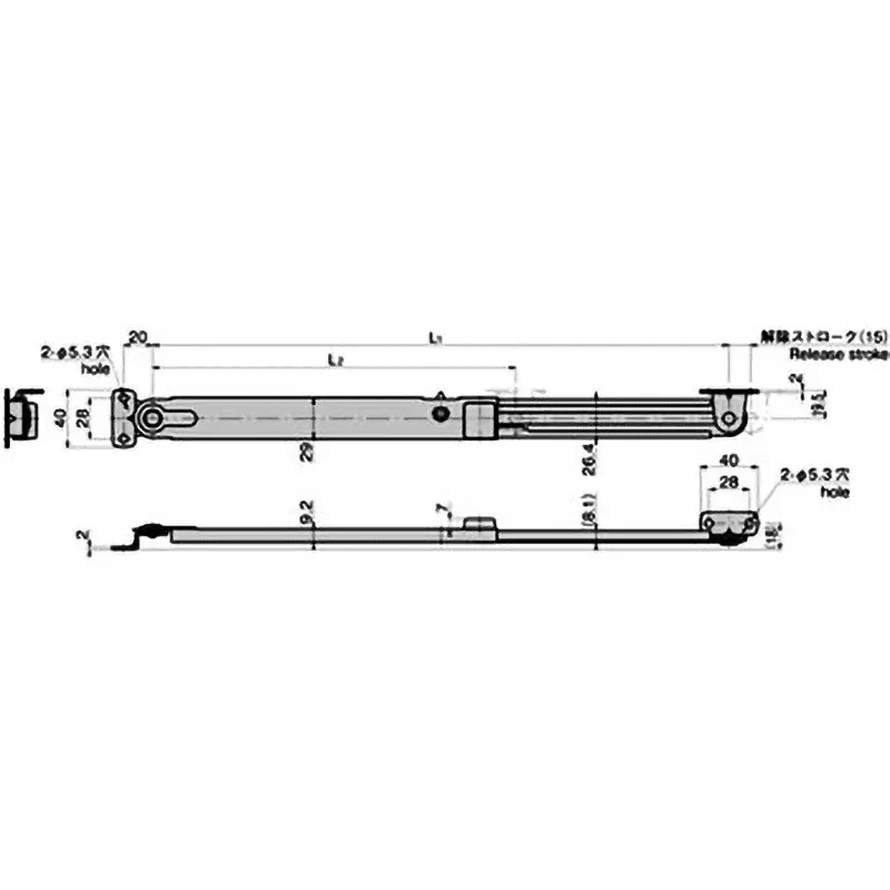 TAKIGEN Stainless Steel Safety Lock Stay, B-1474-2-L