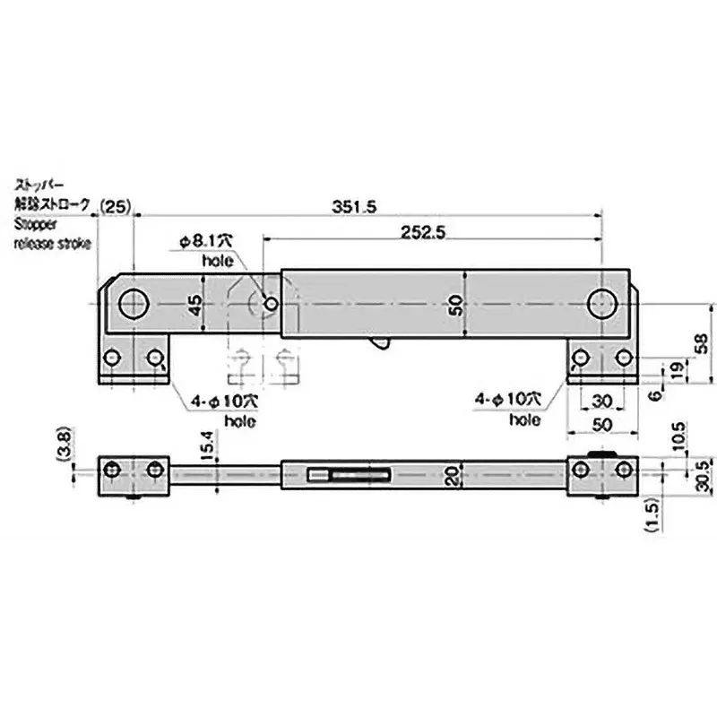 TAKIGEN Large One-Touch Stay for Canopy, B-580-0-R