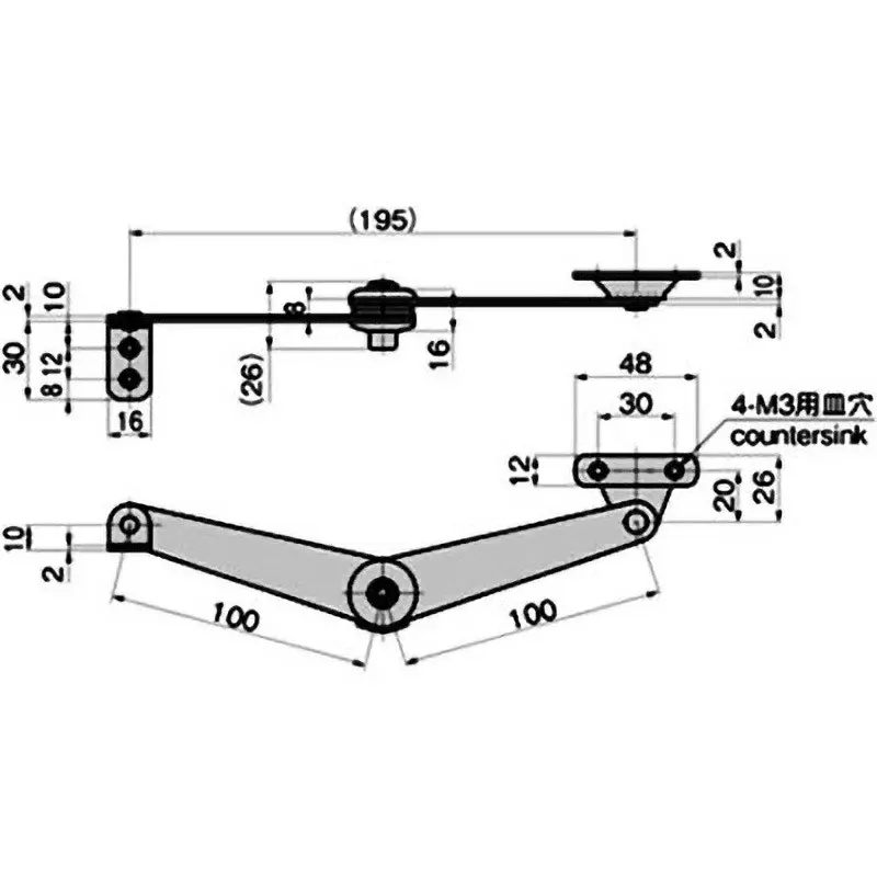 TAKIGEN Stainless Steel Pivot Stay, B-1472-1-L