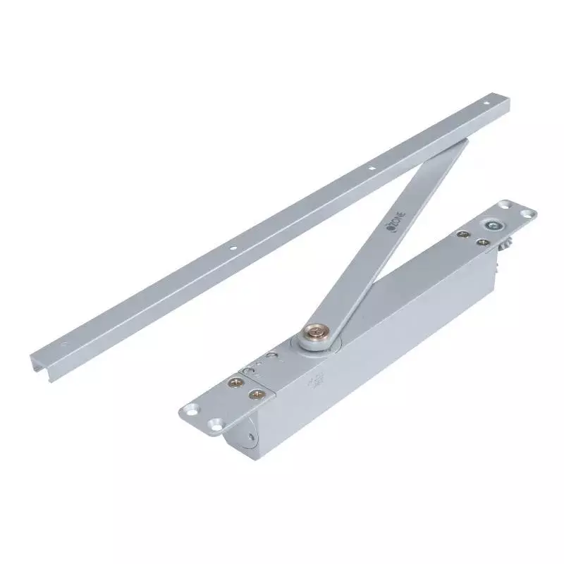 OZONE Hold Open Door Closer (Track Arm) 150 Kg Weight Capacity Silver Finish, CDC-CA-1150 STD SILVER