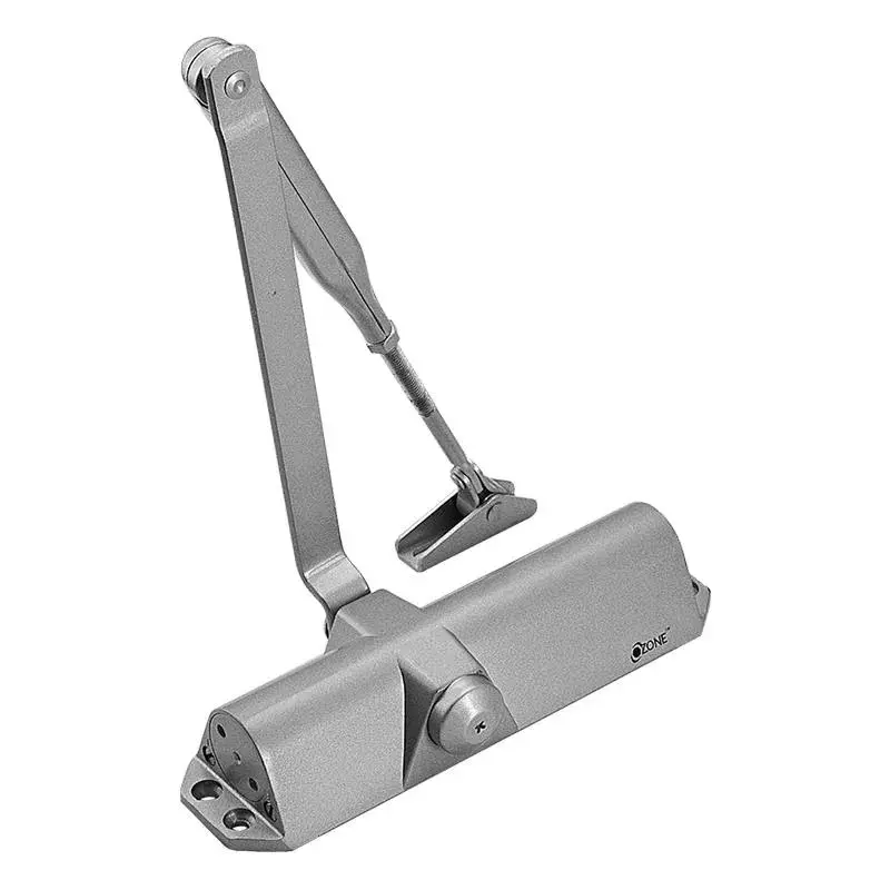OZONE Overhead Door Closer with Scissor Arm Upto 80 Kg Weight Capacity Silver Finish, NSK-680 STD SILVER