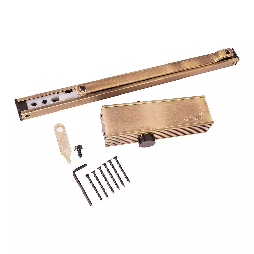 Link Surface Door Closer Pelmet Antique 80 Kg Capacity