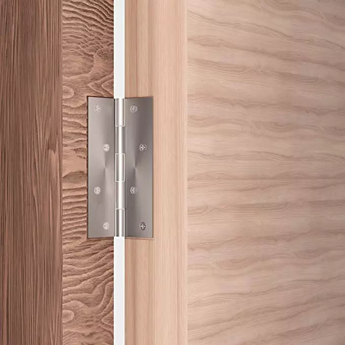 DiSS Premium Stainless Steel Door Butt Hinges Slow Movement Hinges 3x16 12 Pcs, Satin Finish