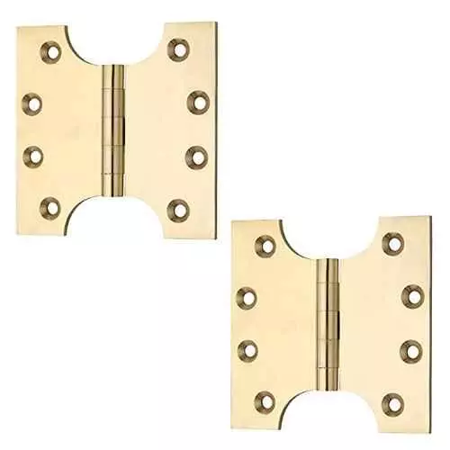 Screw Tight B170501PBL-2 4 inch Brass Lacquered Parliament Hinge (Pack of 2)