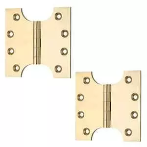 Screw Tight B170501PBL-2 4 inch Brass Lacquered Parliament Hinge (Pack of 2)