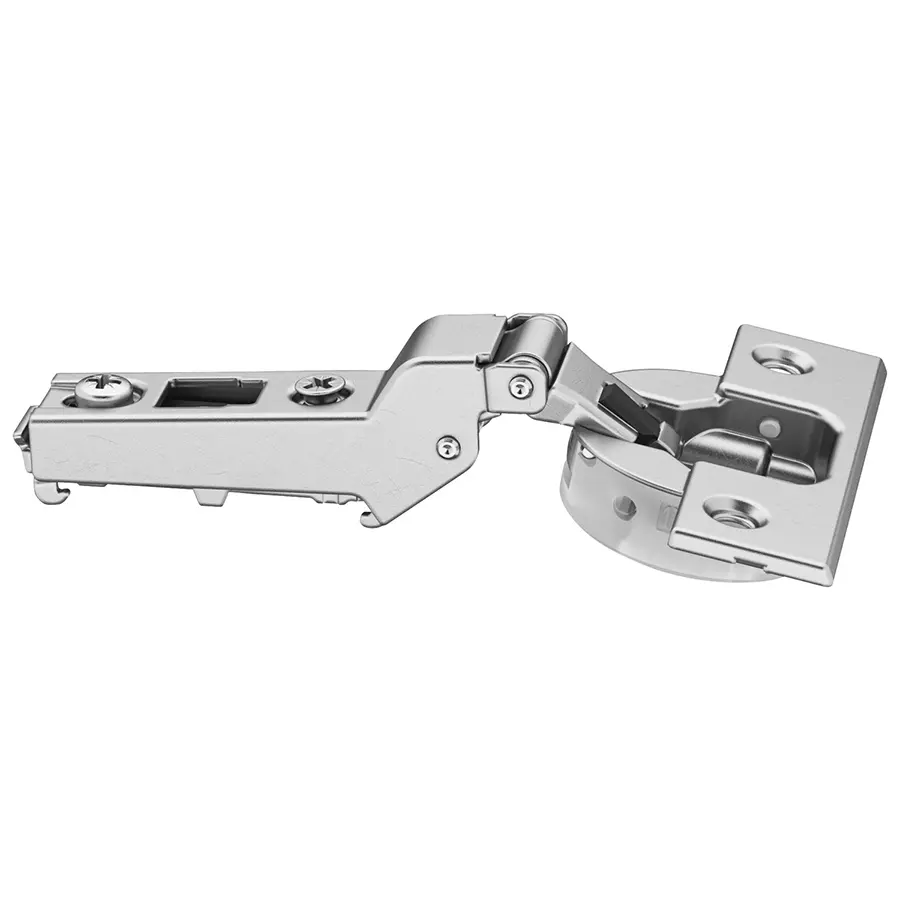Hafele Metalla 510 Steel Nickel Plated 165° Full Overlay Sprung Hinge Kit, 329.19.034